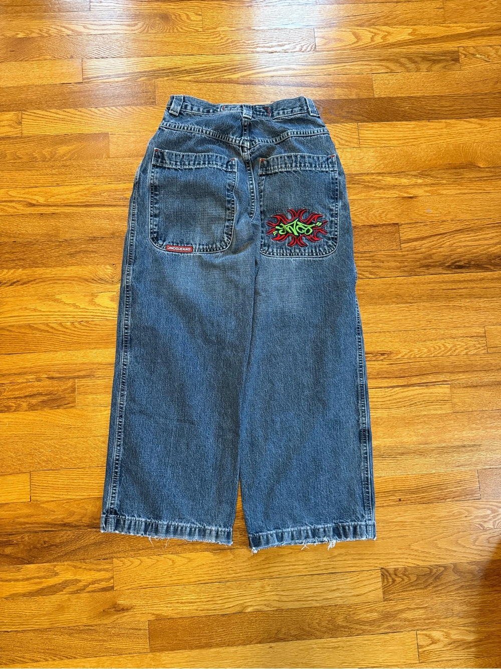 Vintage 90s Y2K JNCO Baggy Jeans, Skater Punk Trendy Pants, Size 26x26.5